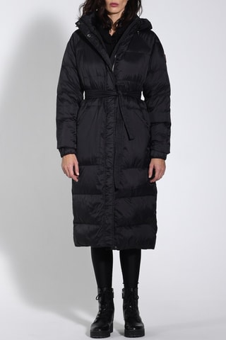 Anorak largo con capucha Alix - Negro
