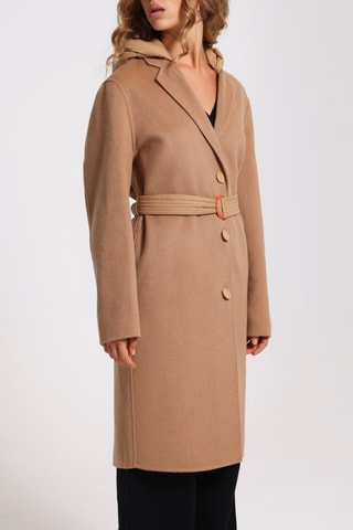 Abrigo de lana Aurelia - Beige