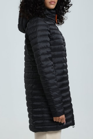 Anorak largo con capucha Françoise - Negro