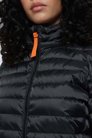 Anorak largo con capucha Françoise - Negro