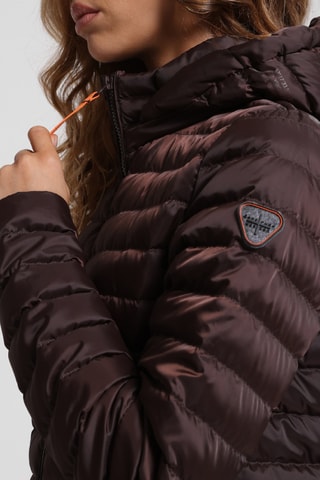 Anorak largo con capucha Françoise - Marrón oscuro