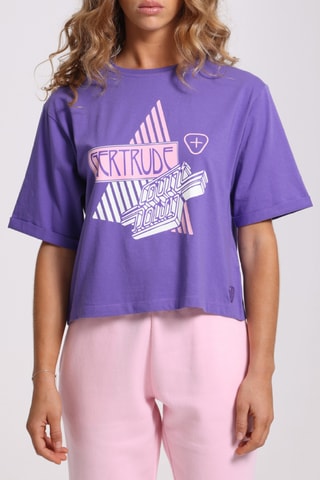 Camiseta Lisette - Violeta y blanco