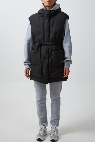 Chaleco con capucha Marinetta - Negro