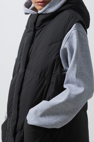 Chaleco con capucha Marinetta - Negro