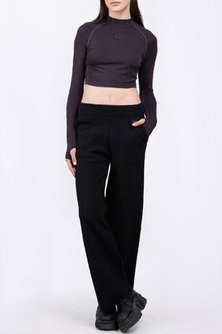 Camiseta cropped Celine - Negro