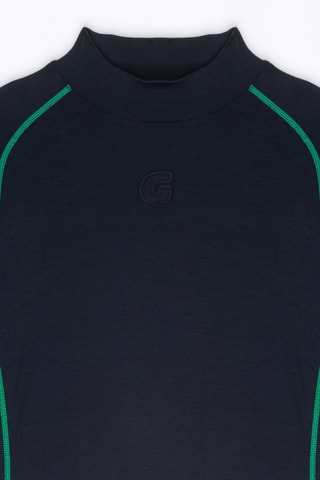 Camiseta cropped Celine - Azul noche