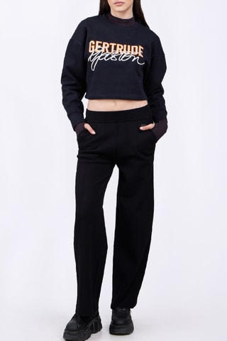 Sudadera corta Maggy - Negro