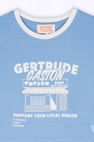 Camiseta cropped Renata - Celeste