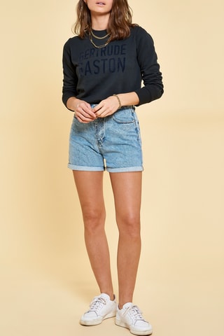 Short vaquero de tiro alto Kimberley - Celeste