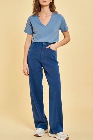 Vaquero de tiro alto Lea - Azul petróleo