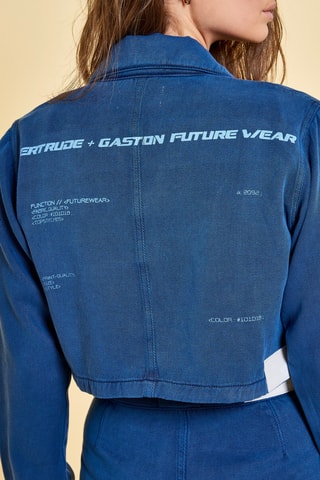 Casaco de ganga Nathalie - Azul