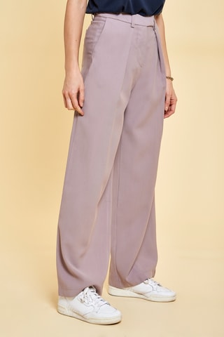 Pantalón de tiro alto Sylvie - Violeta