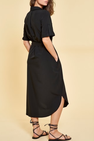Vestido camisero Vera - Negro