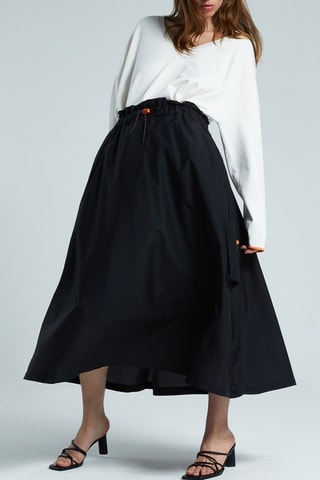 Falda midi Denise - Negro