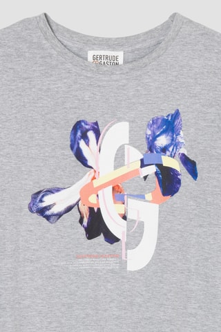 Camiseta Lisa - Gris claro jaspeado