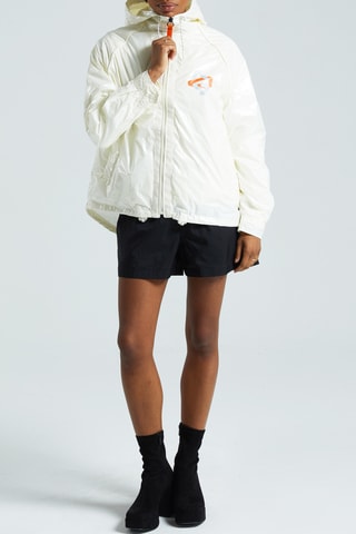 Cortavientos con capucha Olivia - Blanco