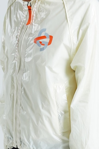 Cortavientos con capucha Olivia - Blanco