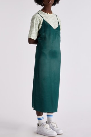 Vestido midi Garance - Verde esmeralda