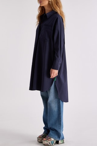 Vestido camisero Ama - Azul noche