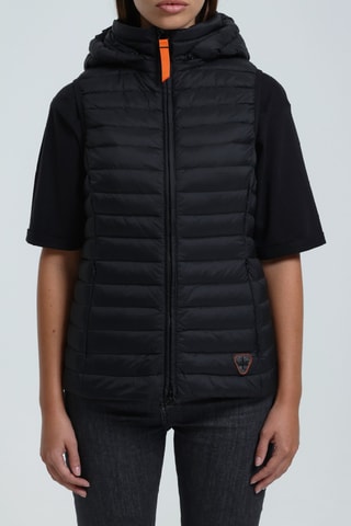 Chaleco con capucha Romane - Negro