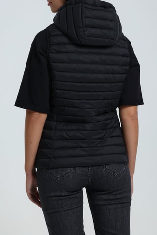 Chaleco con capucha Romane - Negro