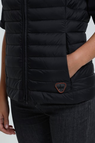 Chaleco con capucha Romane - Negro