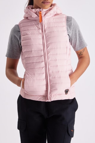 Chaleco con capucha Romane - Rosa