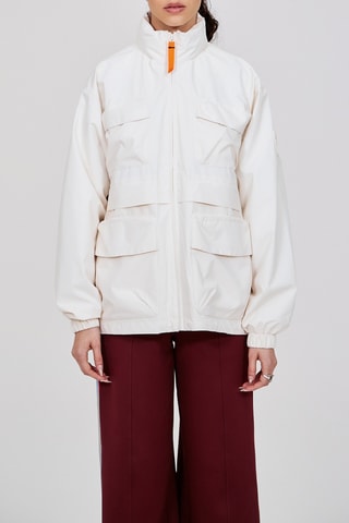 Chaqueta con capucha unisex Camille - Blanco