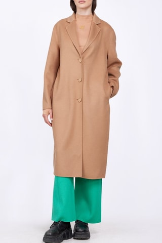 Abrigo de lana unisex Aura - Marrón claro