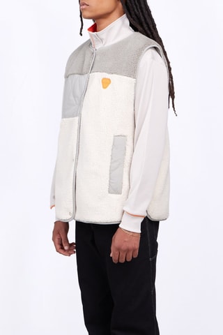 Chaleco reversible unisex Desiree - Gris claro y blanco