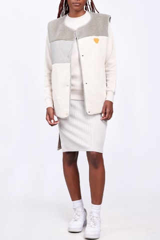 Chaleco reversible unisex Desiree - Gris claro y blanco