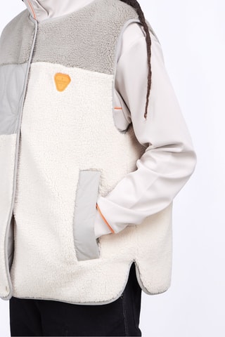 Chaleco reversible unisex Desiree - Gris claro y blanco