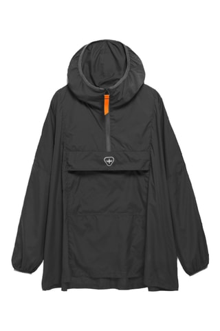 Cortavientos con capucha Titi - Negro