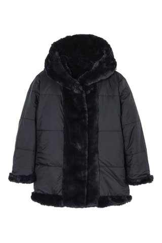 Chaqueta reversible con capucha Little Fortunee - Negro