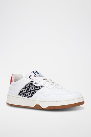 Baskets en cuir Huê Classique - Bleu marine et rouge