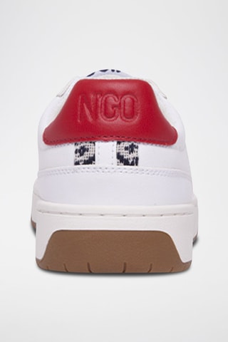 Baskets en cuir Huê Classique - Bleu marine et rouge