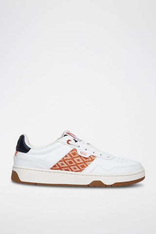 Baskets en cuir Huê Classique - Terracotta et bleu marine