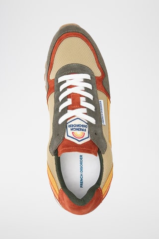 Baskets en cuir Retrorun - Kaki