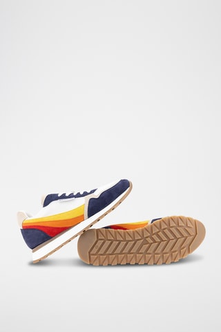 Baskets en cuir Retrorun - Bleu