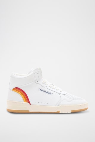 Baskets montantes en cuir Mid Rainbow - Blanc
