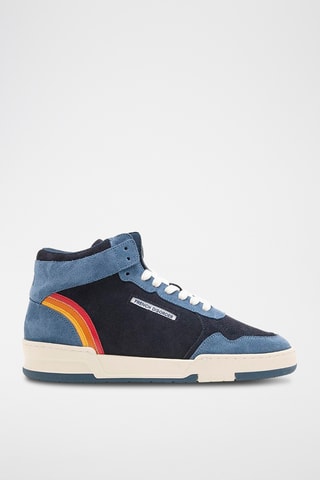 Baskets montantes en cuir Mid Rainbow - Bleu