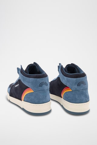 Baskets montantes en cuir Mid Rainbow - Bleu