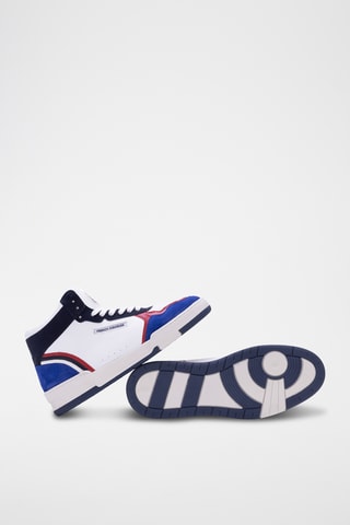 Baskets montantes en cuir Mid Rainbow - Blanc