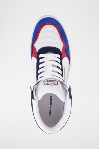 Baskets montantes en cuir Mid Rainbow - Blanc