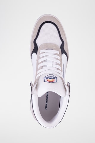 Baskets montantes en cuir Mid Rainbow - Beige