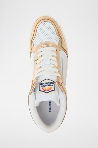 Baskets montantes en cuir Mid Rainbow - Blanc