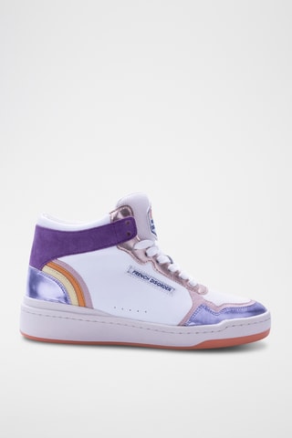 Baskets montantes en cuir Mid Rainbow - Lilas