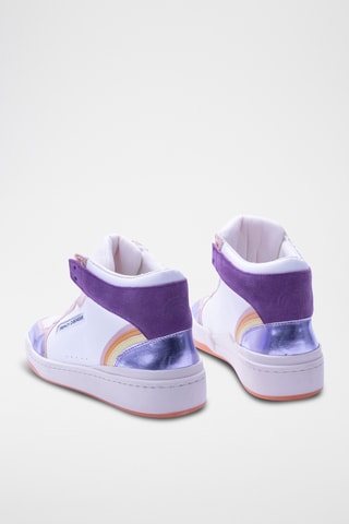 Baskets montantes en cuir Mid Rainbow - Lilas