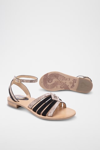 Sandales en cuir Aretha - Noir