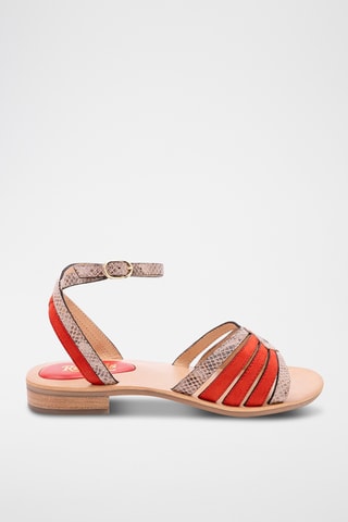 Sandales en cuir Aretha - Rouge